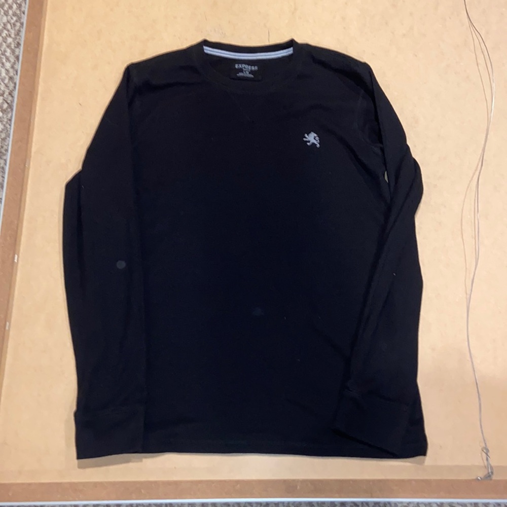 Black Express Waffle long sleve